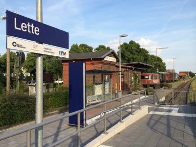 Der (endlich) barrierefrei gestaltete Bahnhof in Lette.