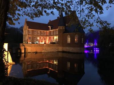 Abendliche Impression von Burg Hlshoff, Havixbeck