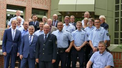 Besuch von Innenminister Herbert Reul in der Kreispolizeibehrde Coesfeld im Juni 2018