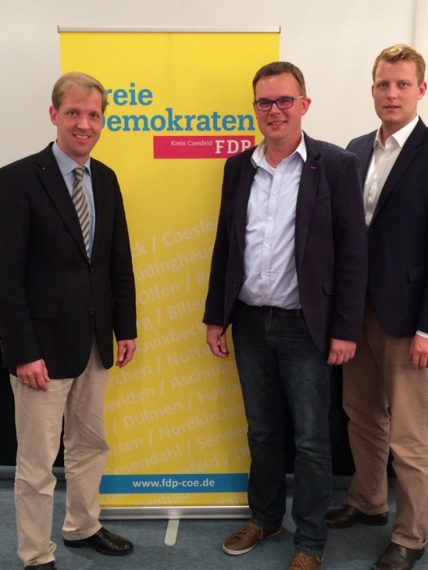 Dr. Christian Schulze Pellengahr, Carsten Rampe und Henning Höne, MdL